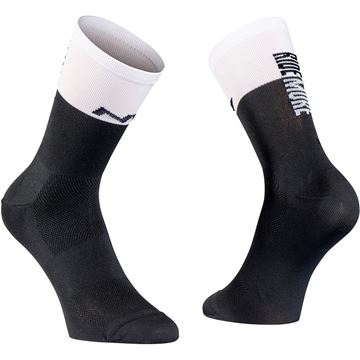Picture of NORTHWAVE - WORK LESS RIDE MORE SOCK BLACK/WHITE